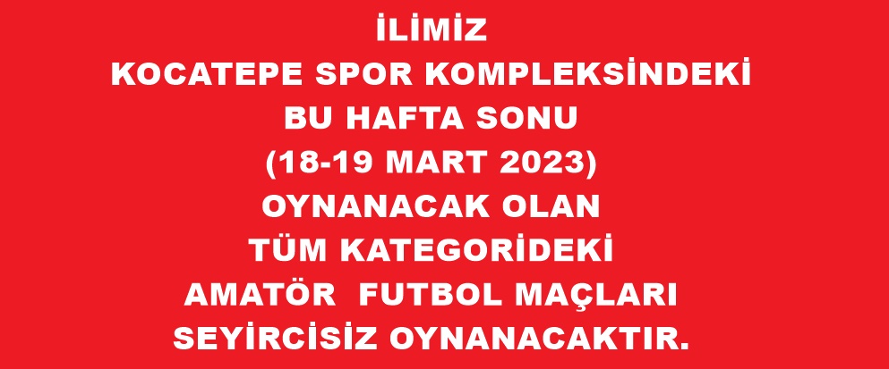KULÜPLERİMİZE ÖNEMLİ DUYURU