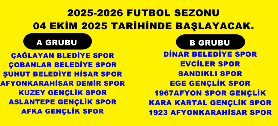 U-14 LİGİ FİKSTÜRÜ ÇEKİLDİ