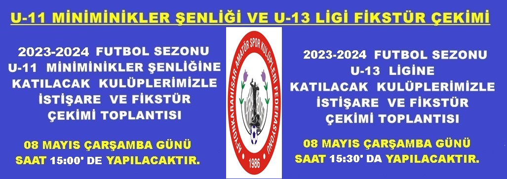 U-11 MİNİMİNİKLER ŞENLİĞİ VE U-13 LİGİ BAŞLIYOR